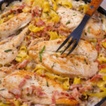 One Pan Creamy Chicken and Bacon Pasta