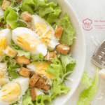 Caesar salad with eggs