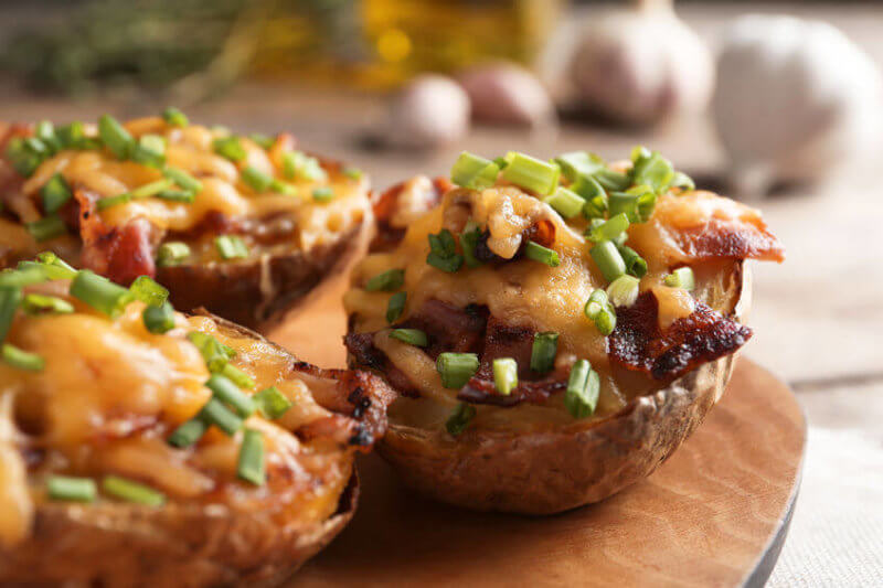 Pepperoni-Pizza Baked Potatoes - Personal files – Mr Paul's Pantry
