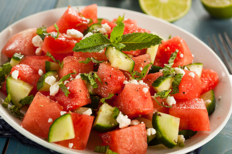 Healthy Organic Watermelon Salad