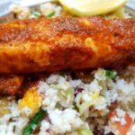Spicy Moroccan Salmon with Cauliflower Couscous